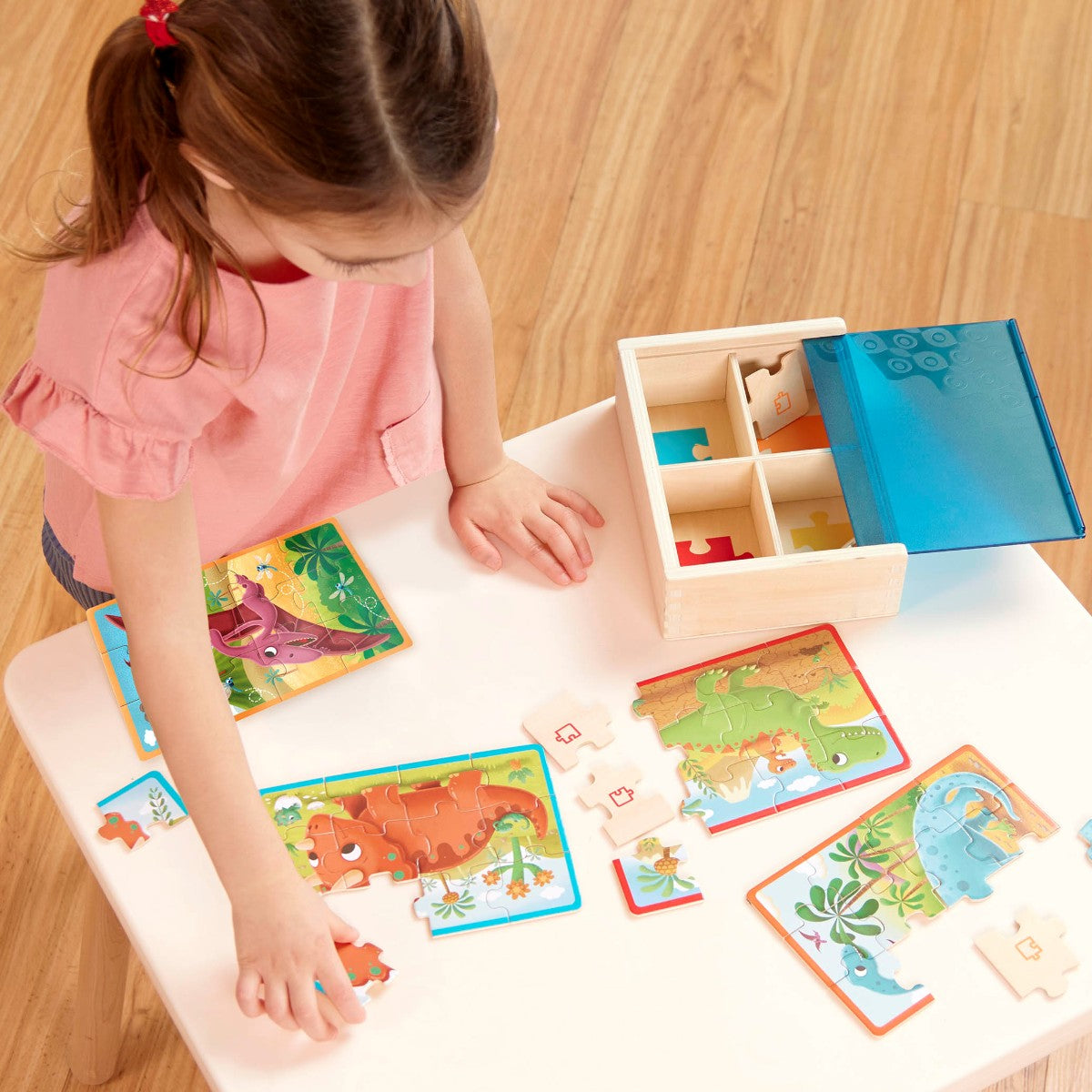 B Toys Puzzle, 4-in-1 - Dino