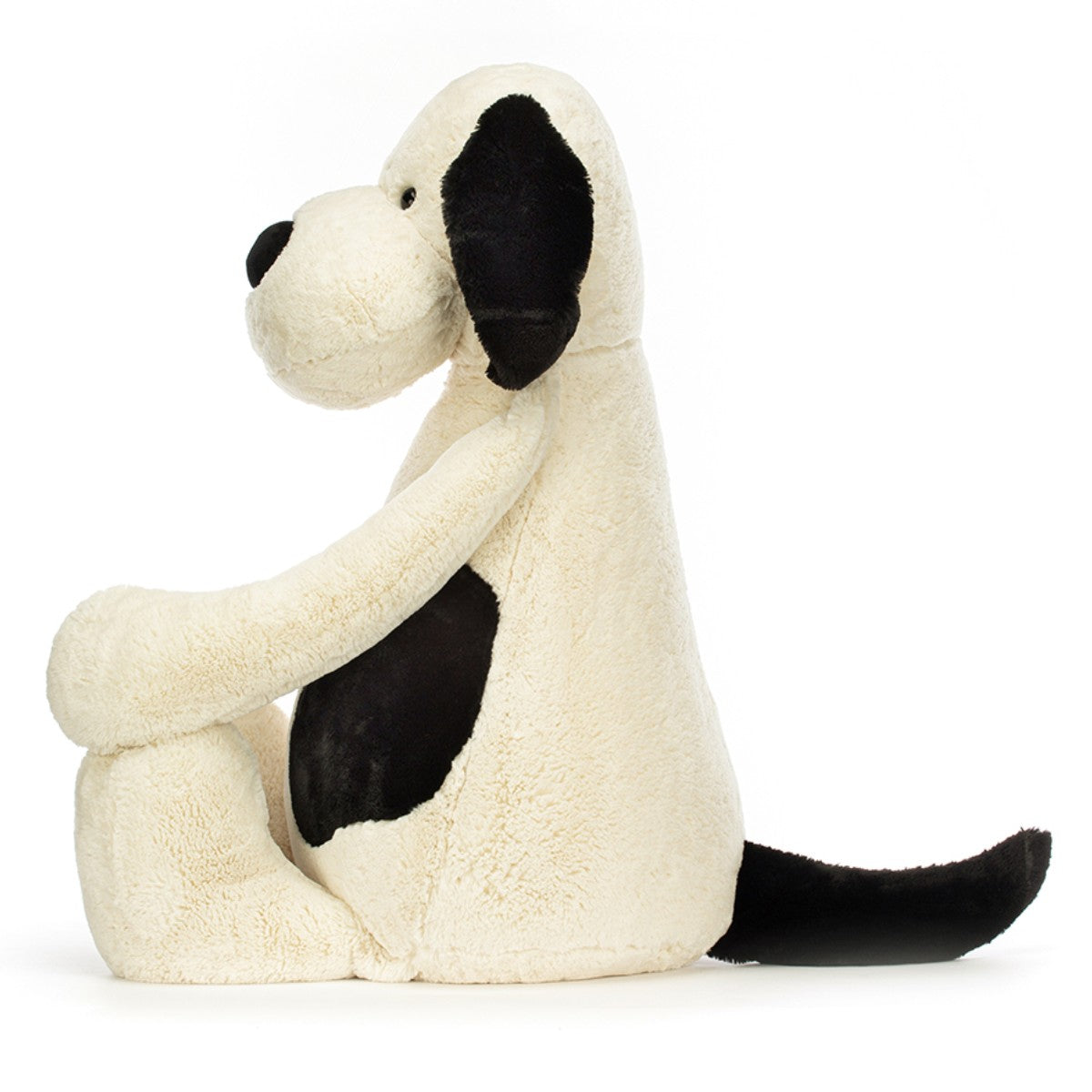 Jellycat Plush, Bashful Dog, Cream/Black, Extra Large Dog - 108 cm