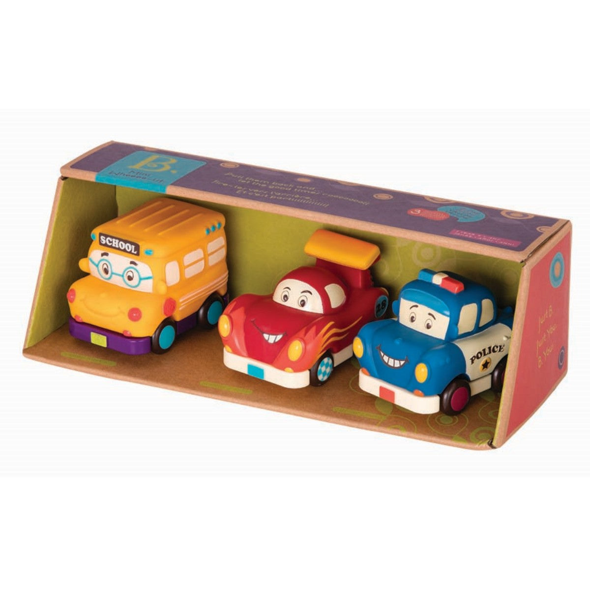 B Toys Mini Pull-Back Cars