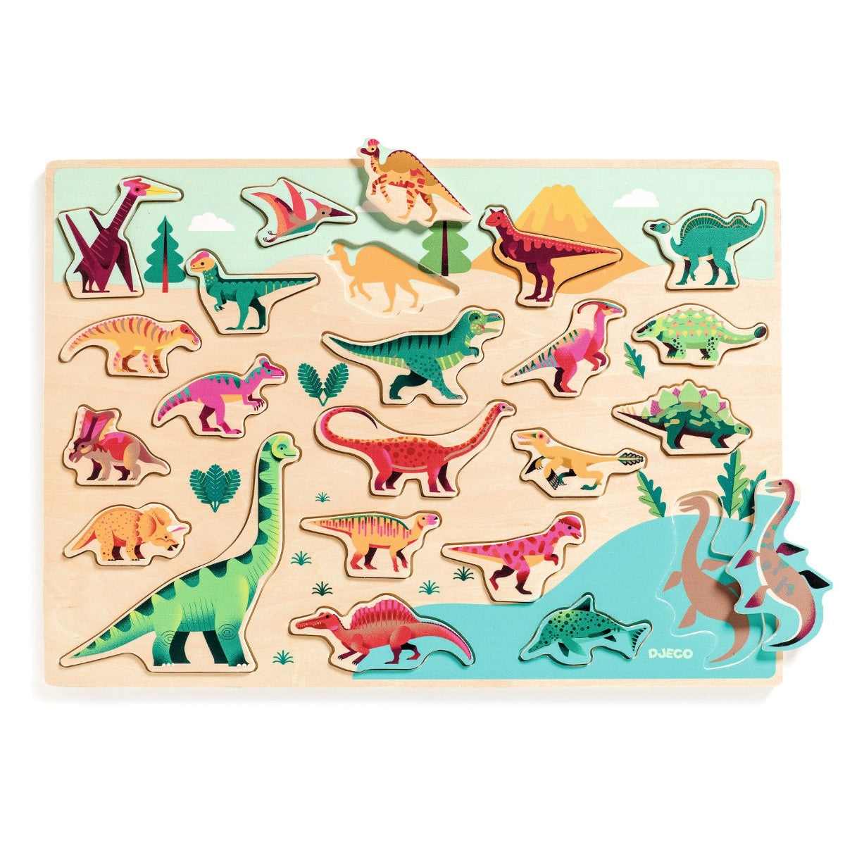 Djeco Wooden Puzzle, Dino