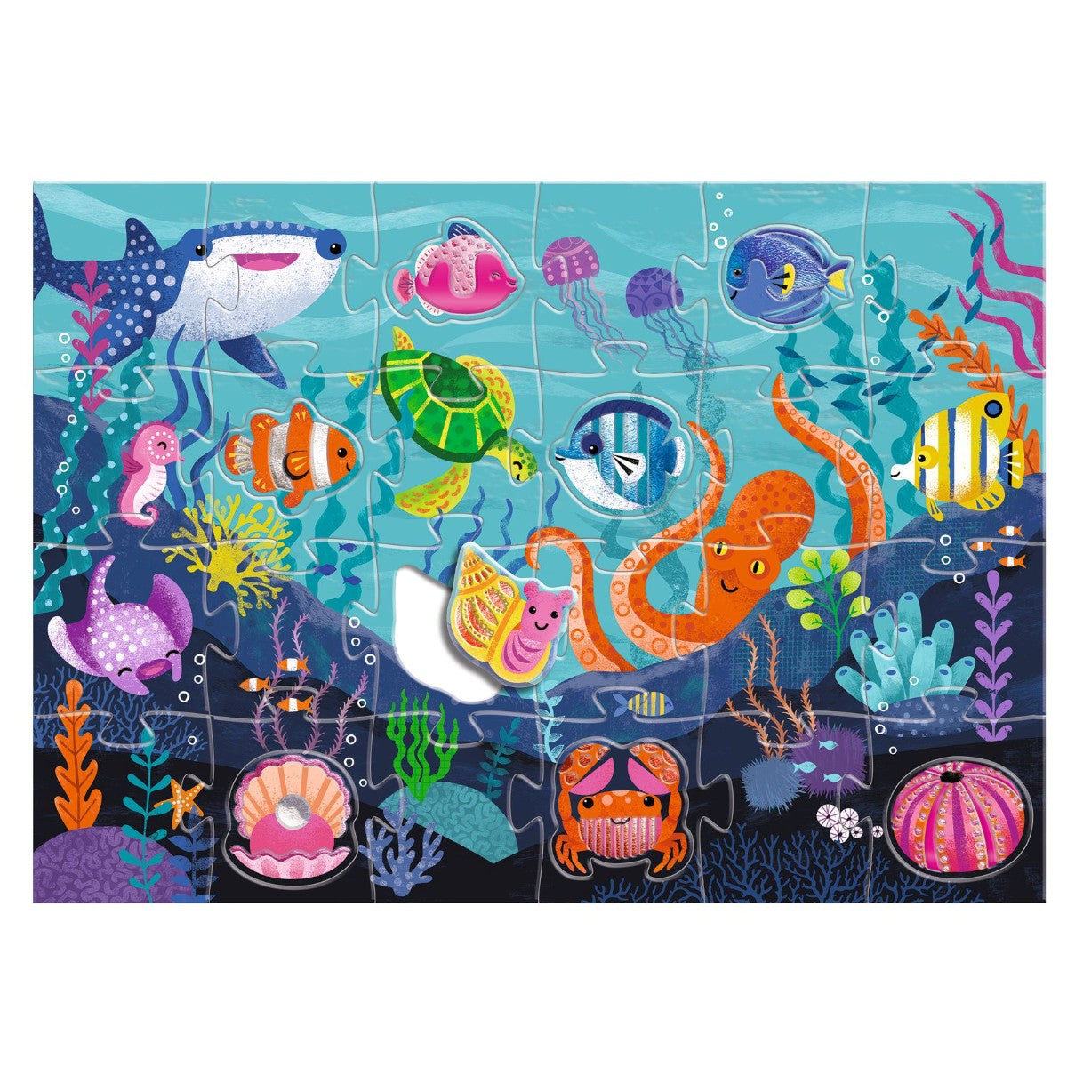Djeco Sensory Puzzle, Sea - 24+8 Pieces