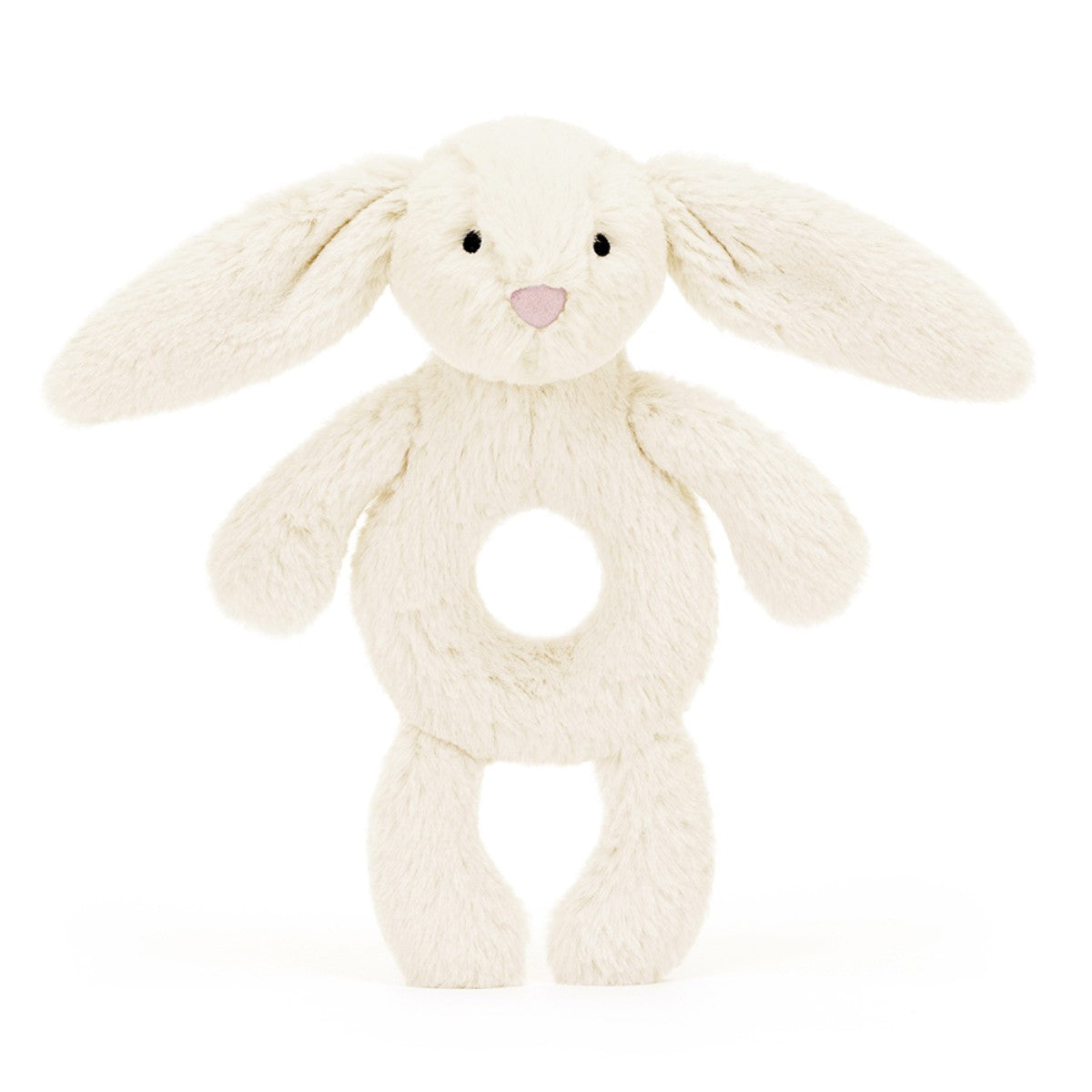 Baby Jellycat Ring Rattle, Bunny, Cream - 15 cm