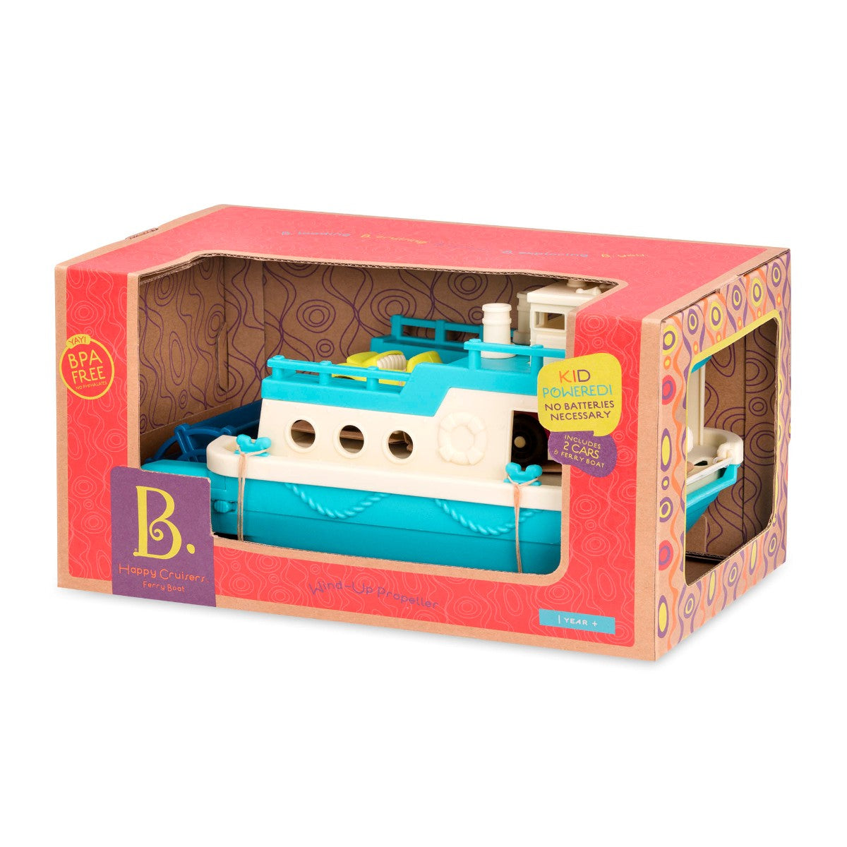 Wonder Wheels, Ferry with 2 Cars - Turquoise