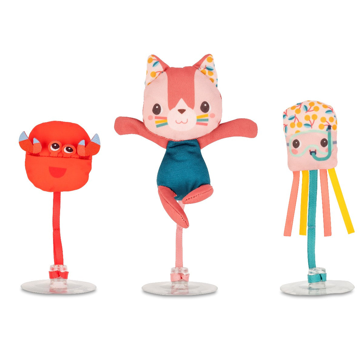 Lilliputiens Bath Play Set, Jeanne and Suction Cup Friends