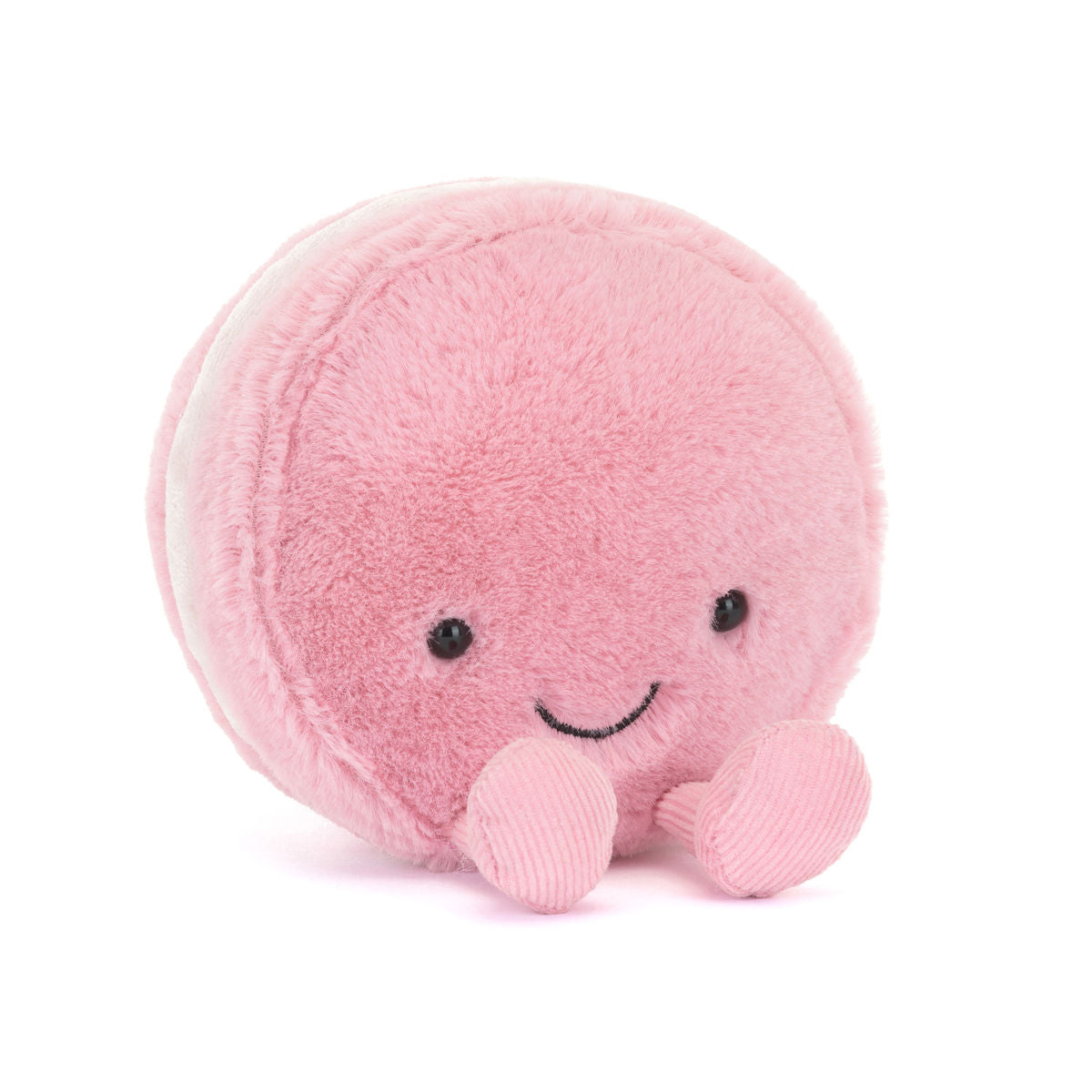 Jellycat Plush Toy, Food Bake, Amuseables Mia Macaron Strawberry - 12 cm
