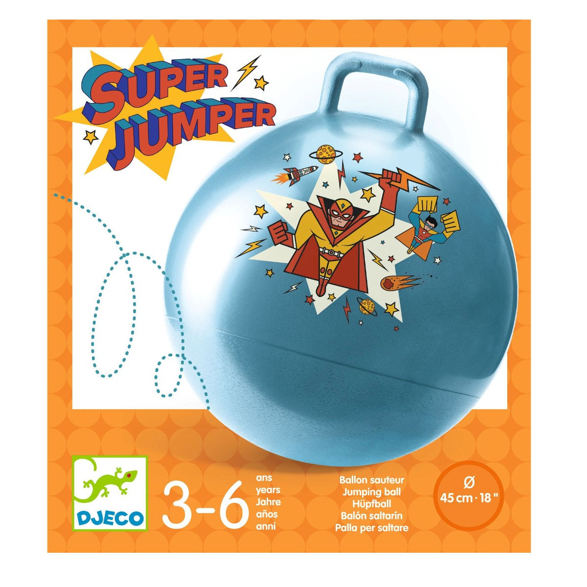 Djeco Superhero Bouncy Ball for Children