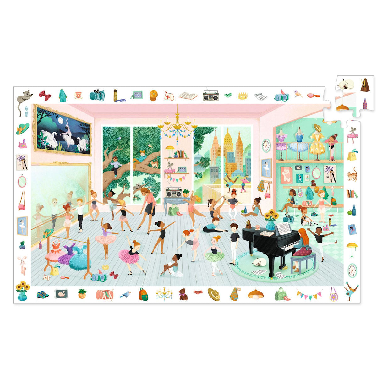 Djeco Observation Puzzle, Dance School - 100 Pieces