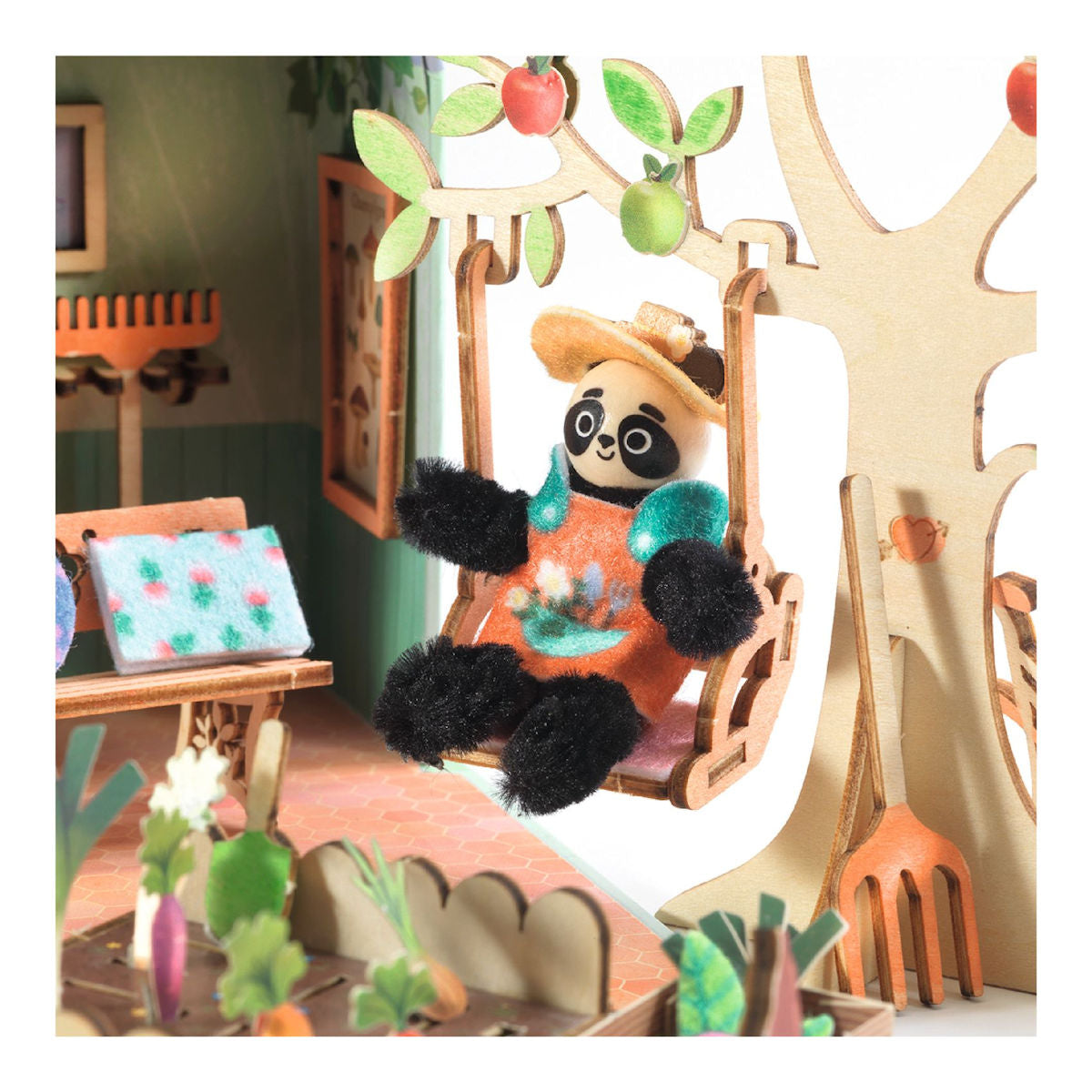 Djeco Mi House, DIY Miniature World in Suitcase - Olive