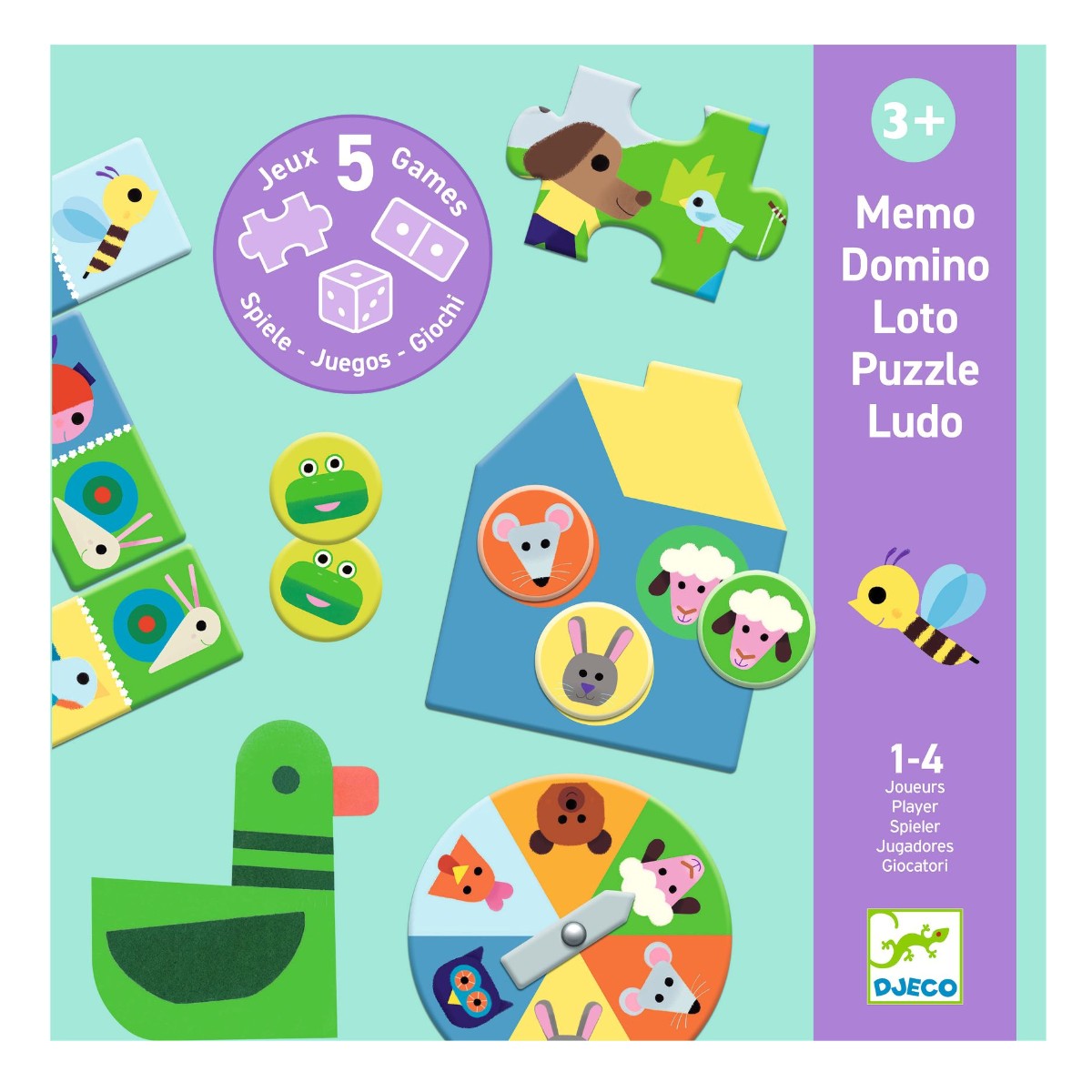 Djeco Play & Learn, 5 Games on the Farm