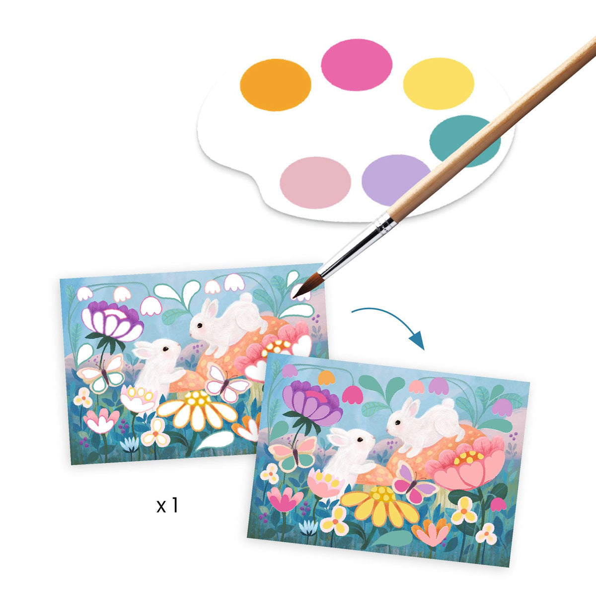 Djeco Creative Craft Kit, Fluffy Animals