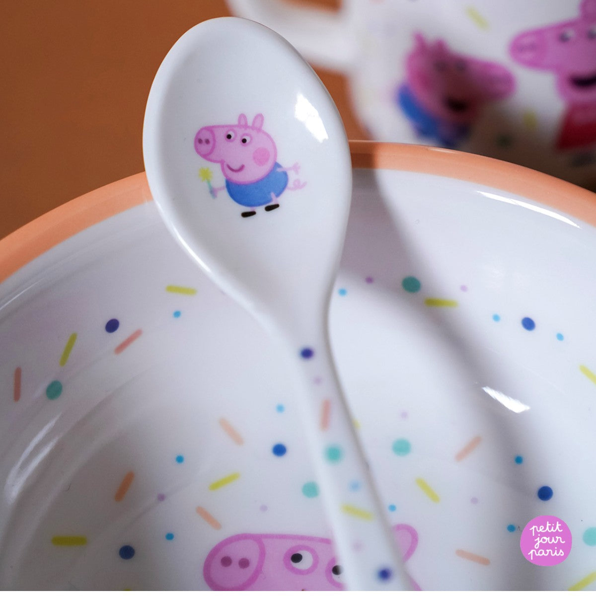 Petit Jour Paris Spoon, Peppa Pig - White