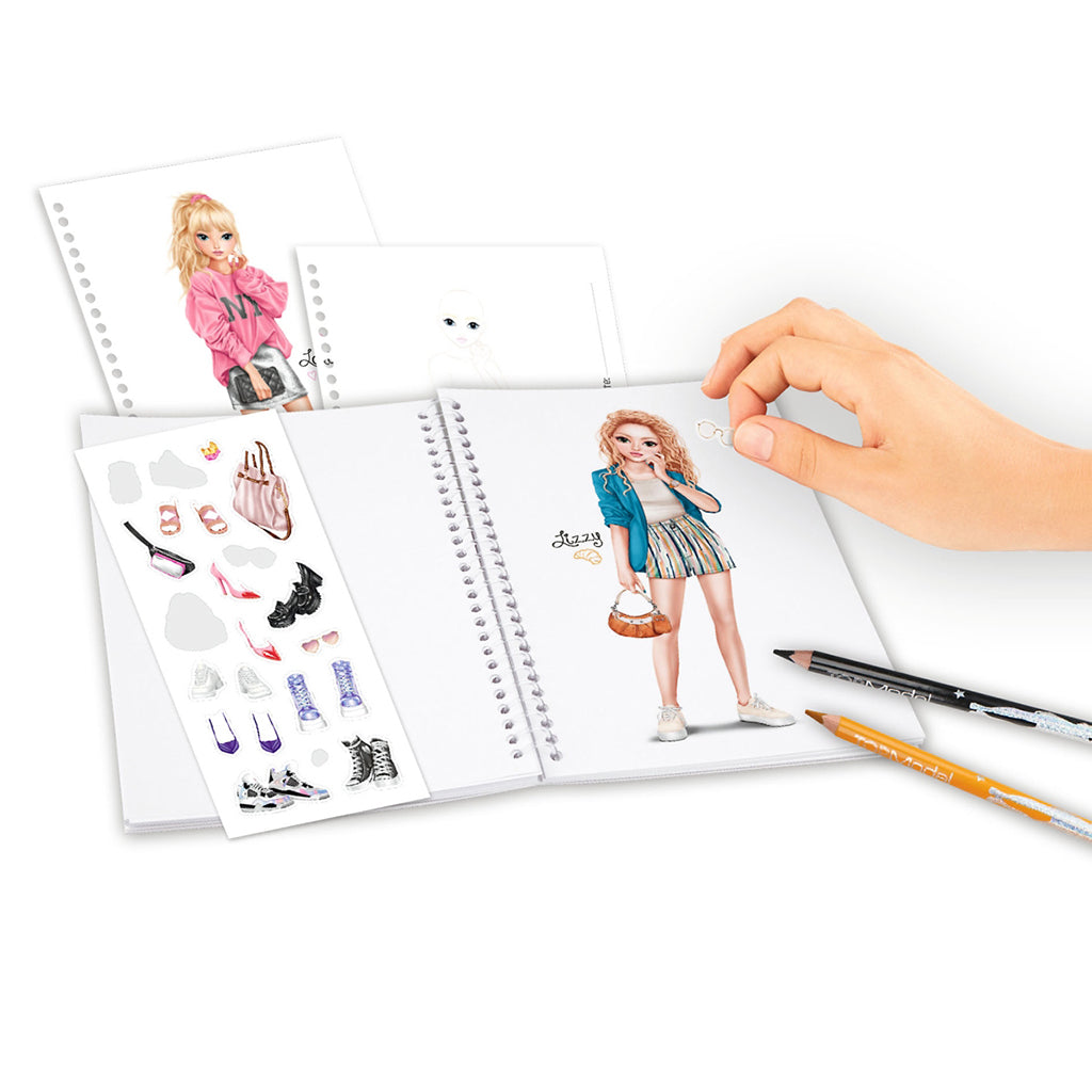 TopModel Pocket Coloring Book, Jill & Cookie