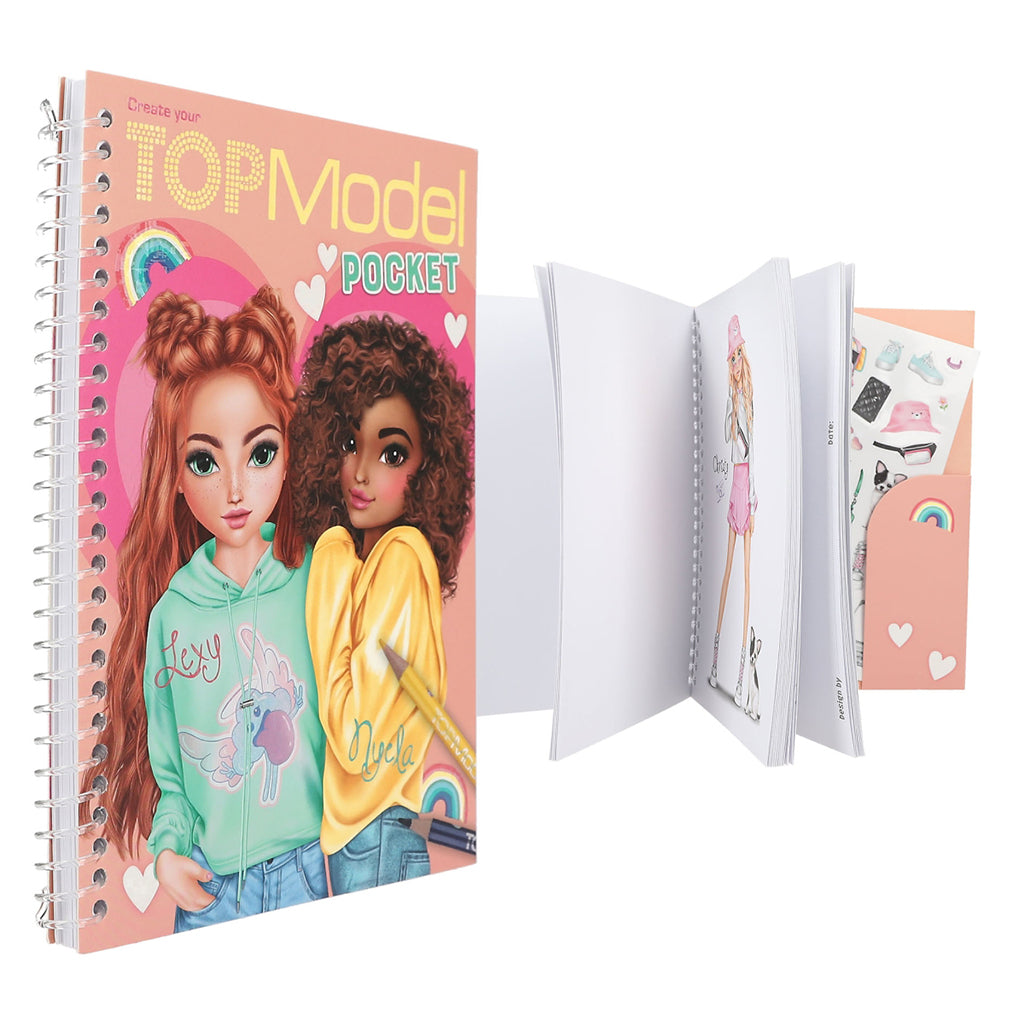 TopModel Pocket Coloring Book, Nyela & Lexy