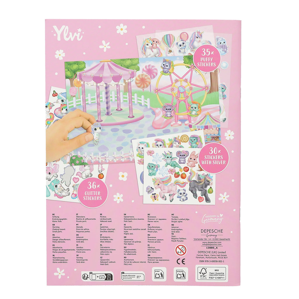 Ylvi Create Your Unicorn, Sticker Book