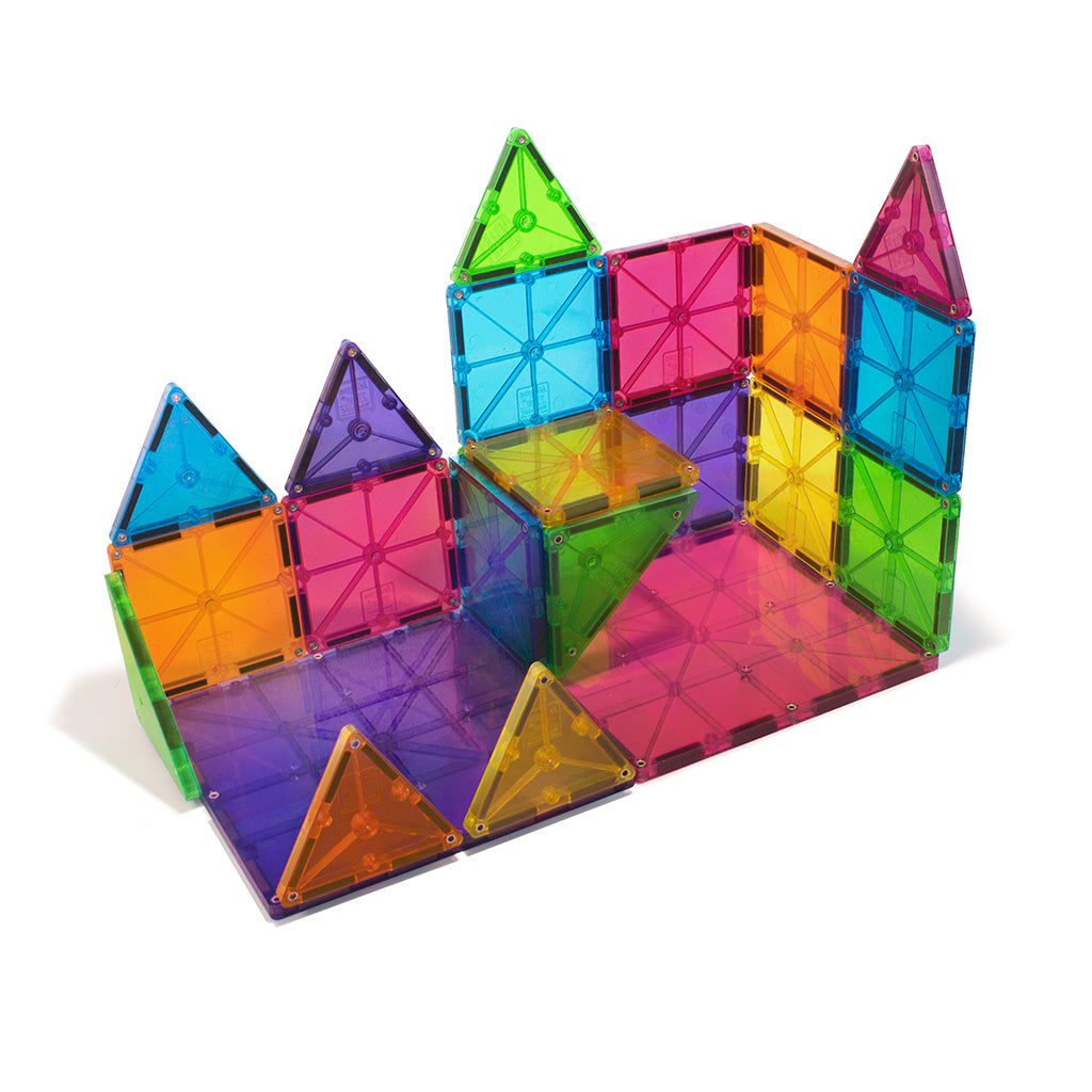 Magna-Tiles Clear Colors, Magnetic Building Set with 32 Pieces