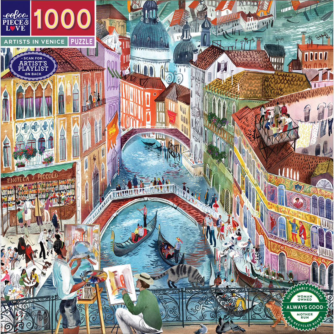 eeBoo Puzzle 1000 Pieces, Artists in Venice