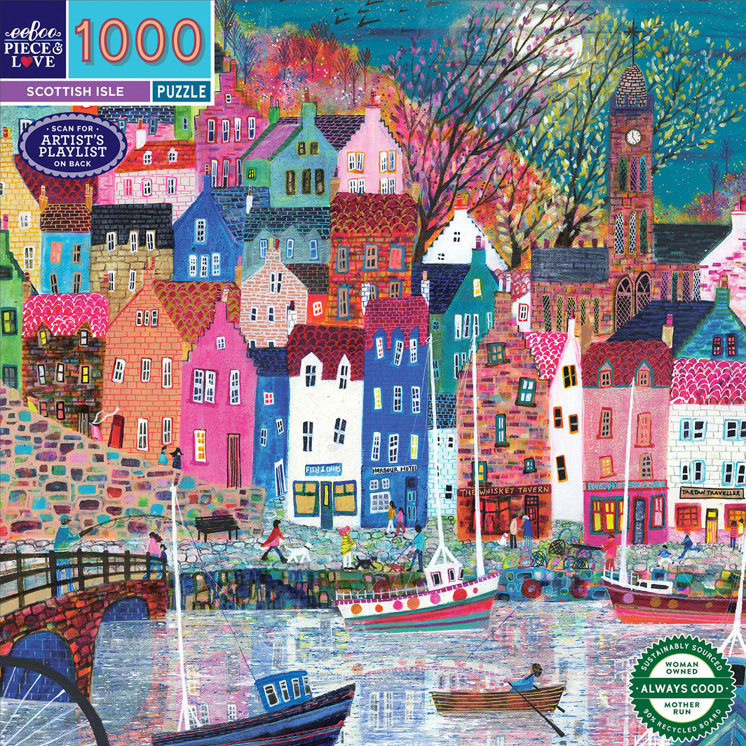 eeBoo Puzzle 1000 Pieces, Scottish Isle