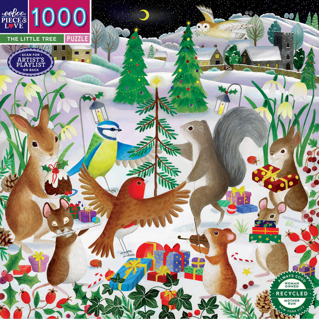 eeBoo Puzzle with 1000 Pieces - The Little Christmas Tree