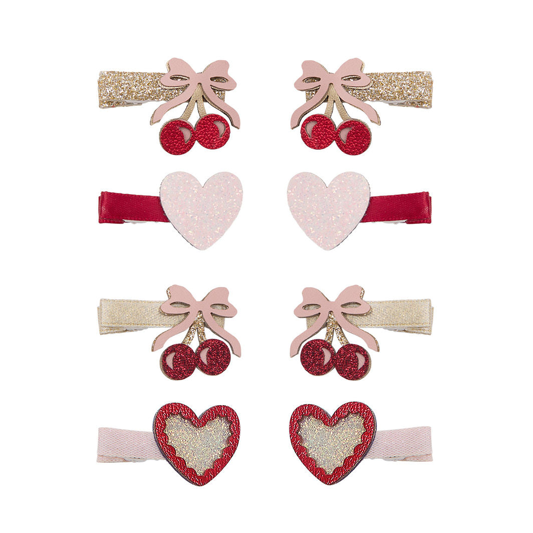 Mimi & Lula 8 Hårclips - Fancy Cherries