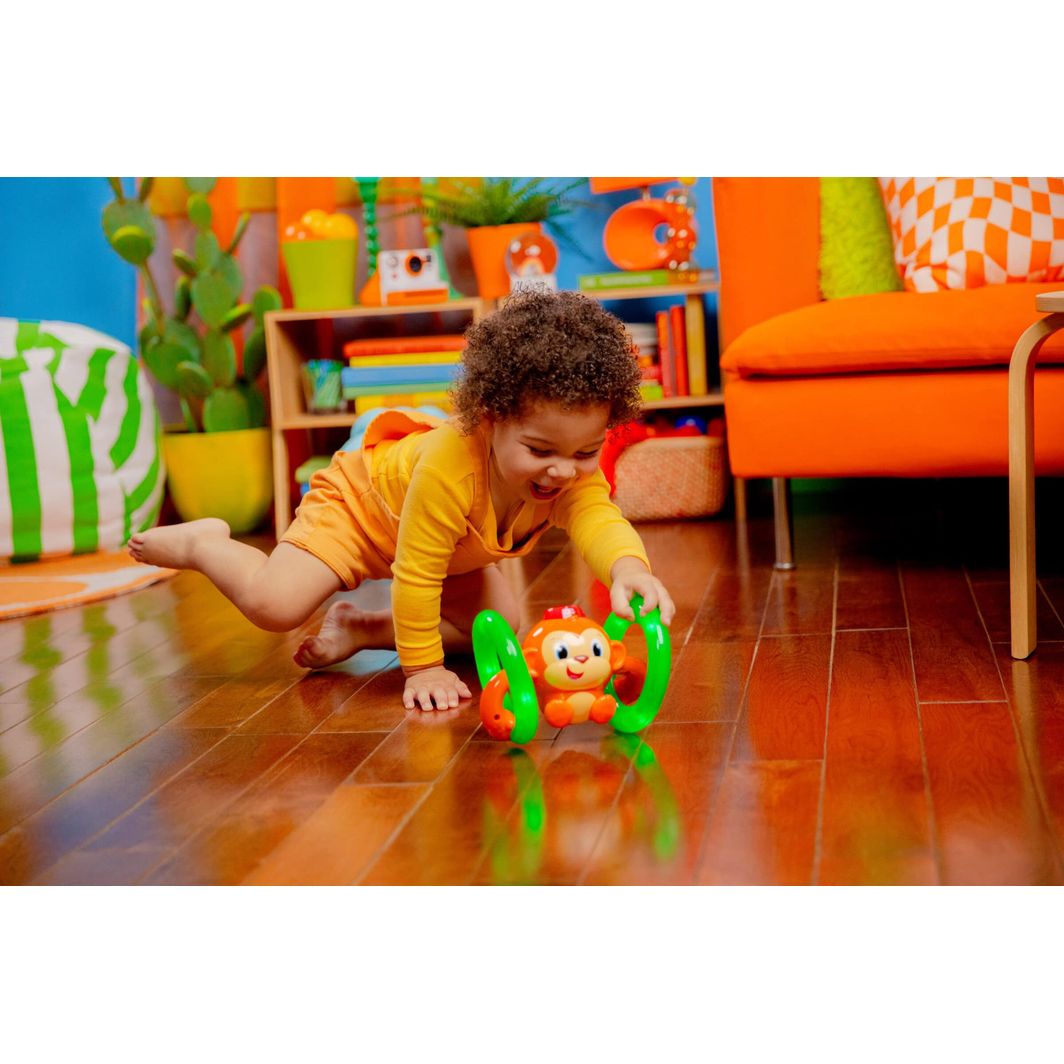 Bright Starts Baby Toy, Roll & Glow Monkey