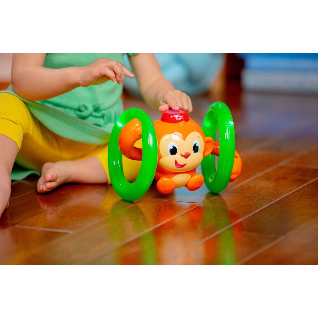 Bright Starts Baby Toy, Roll & Glow Monkey