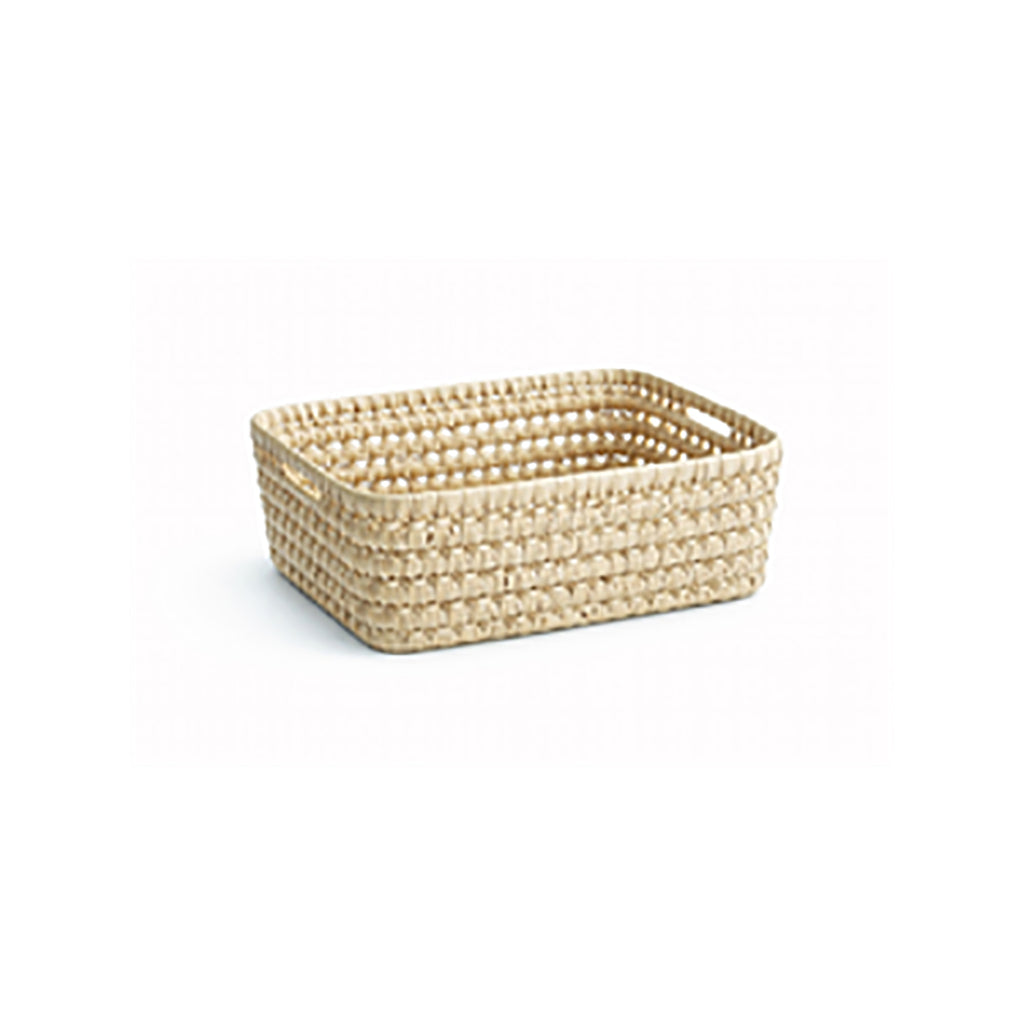 Lubilu Basket of Palm Leaves, L34 - 34 x 25 x 12 cm