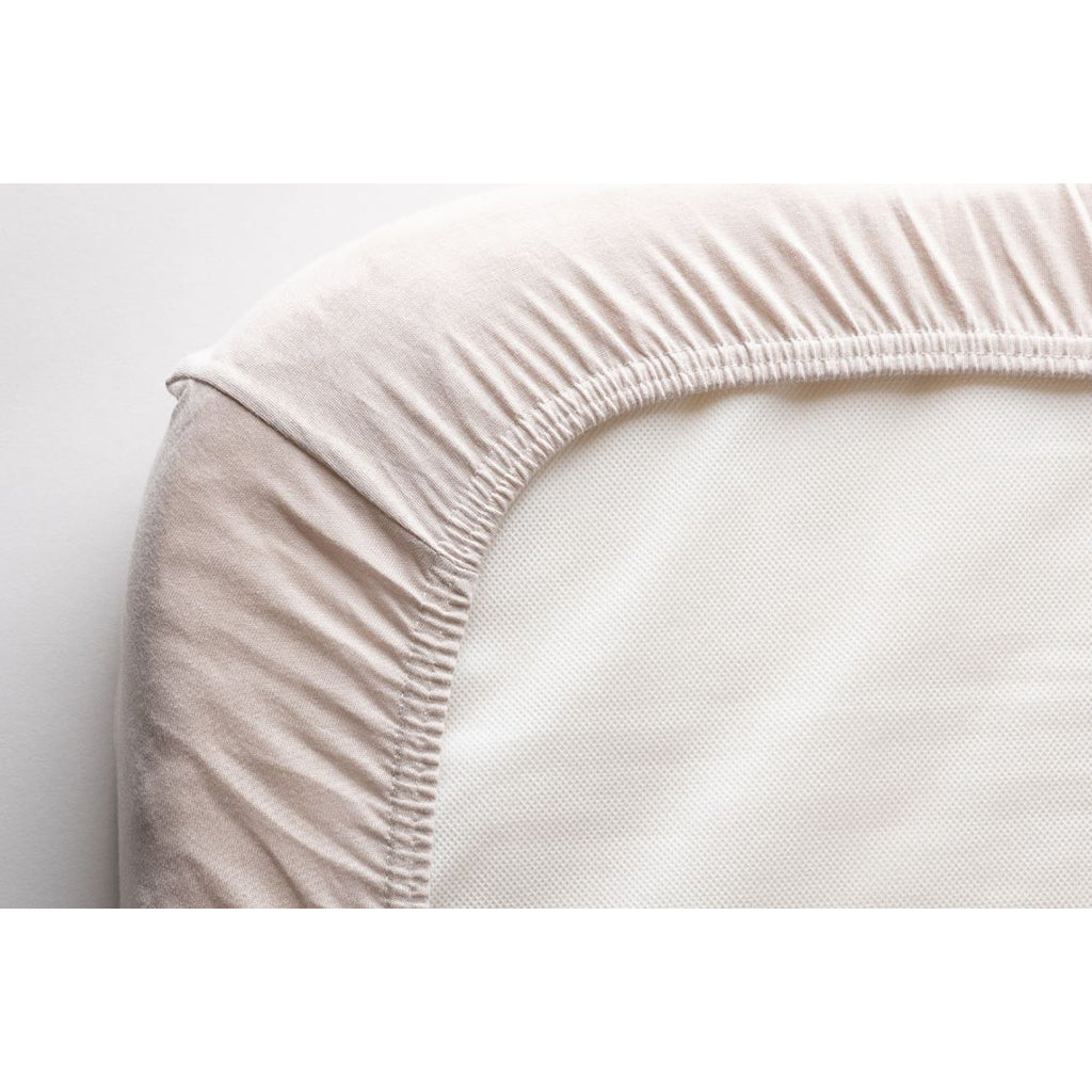 Sebra Jersey Fitted Sheet for Baby, 70 x 120 cm – Seabreeze Beige