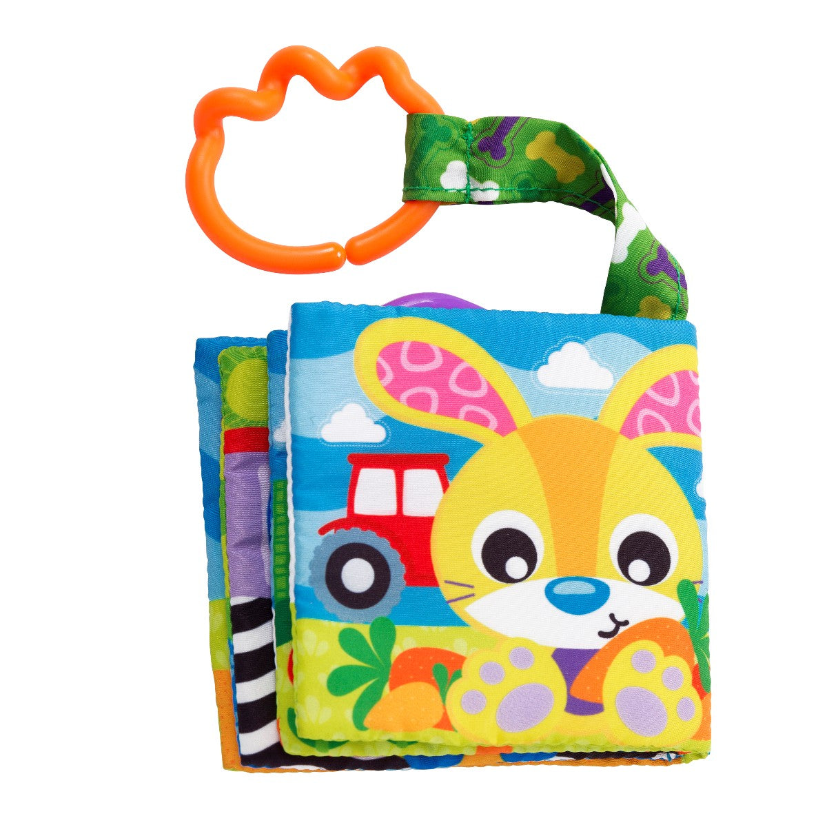 Playgro Baby Toy, Farmyard Teething Book with Hanger