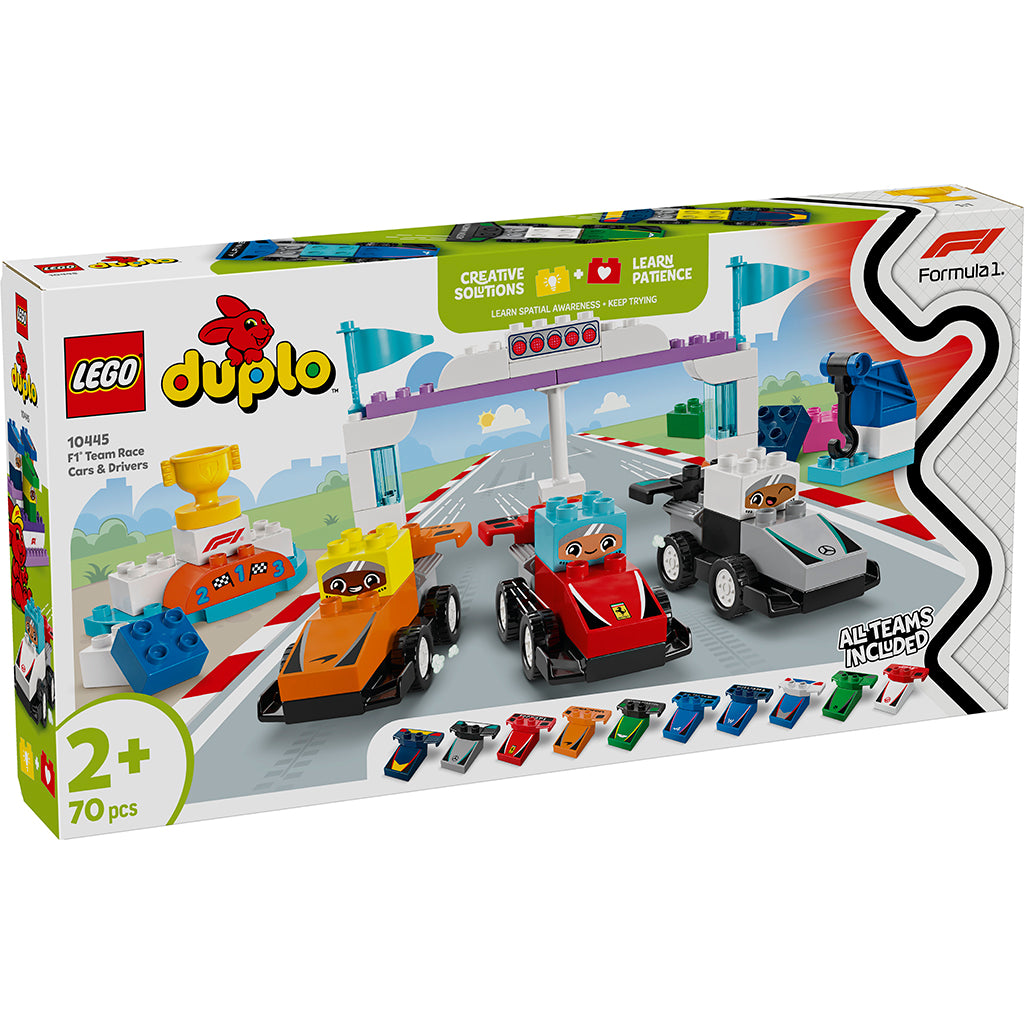 LEGO® DUPLO® Town, F1® Teams with Race Cars and Drivers
