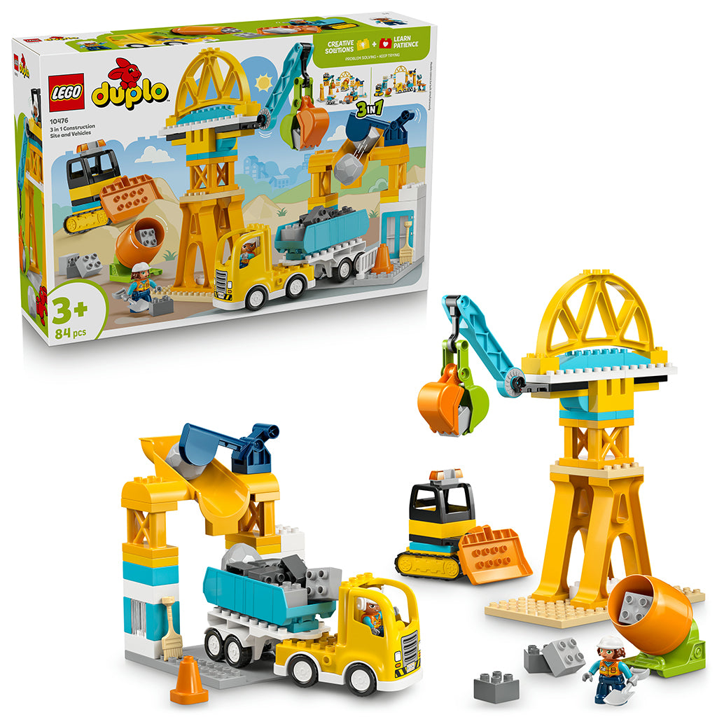 LEGO® DUPLO®, 3-in-1 Construction Site with Vehicles