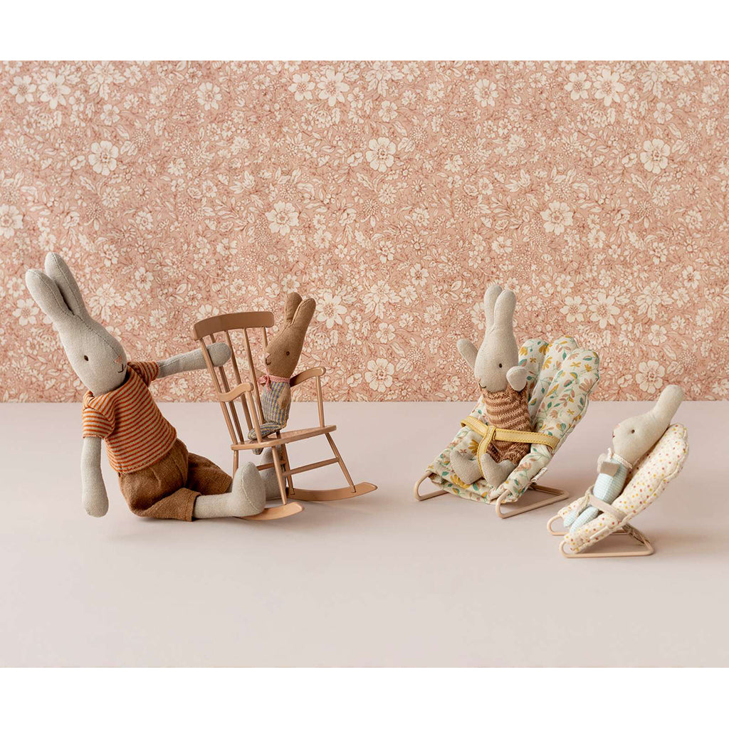 Maileg Micro Bouncer for Micro Rabbits and Hares, Including Teddy Baby