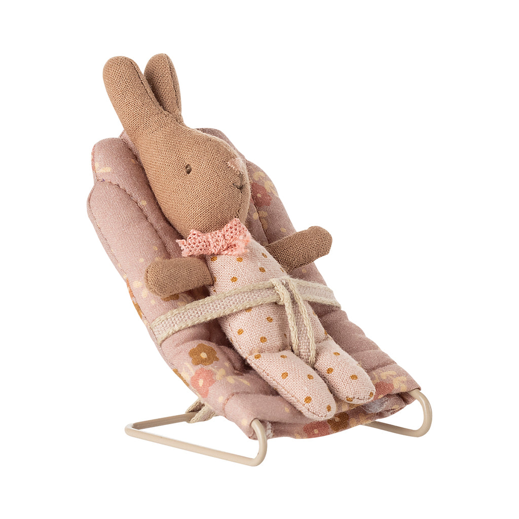 Maileg Accessories for My Rabbits and Hares, Baby Bouncer - Pink