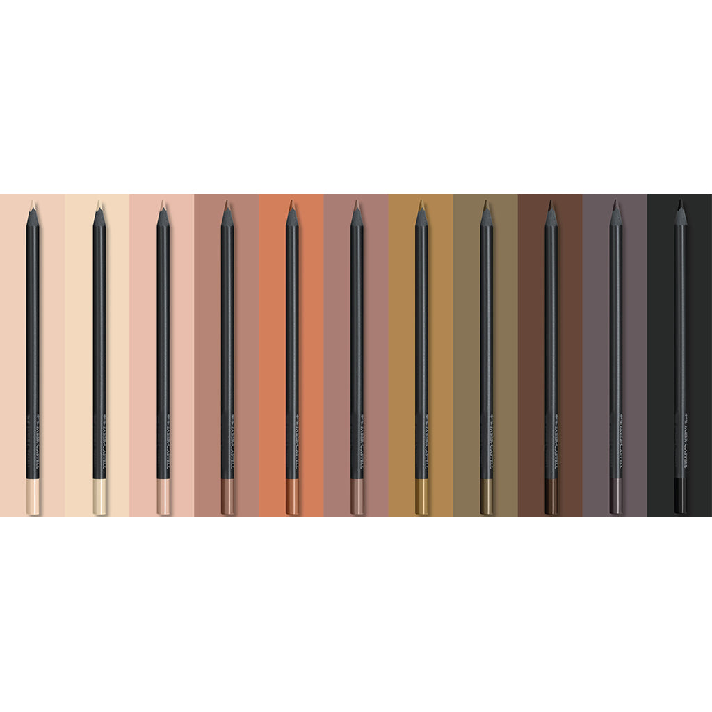 Faber-Castell, Black Edition, 12 Colored Pencils - Skintones