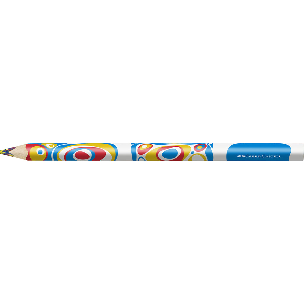 Faber-Castel Jumbo Colored Pencil with Multicolored Lead – Red, Blue, Yellow