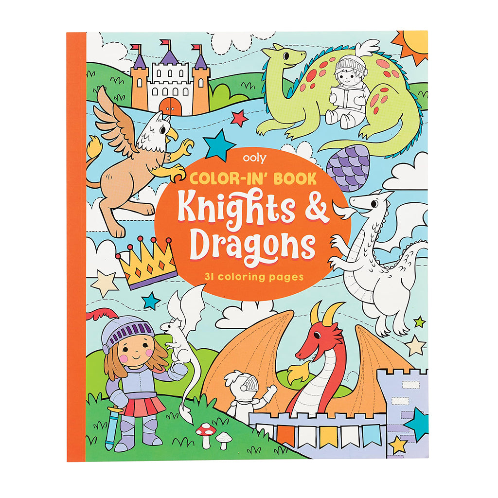 Ooly Coloring Book, Knights & Dragons