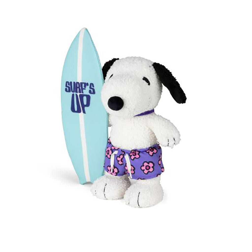 Snoopy Plush with Surfboard, 22 cm