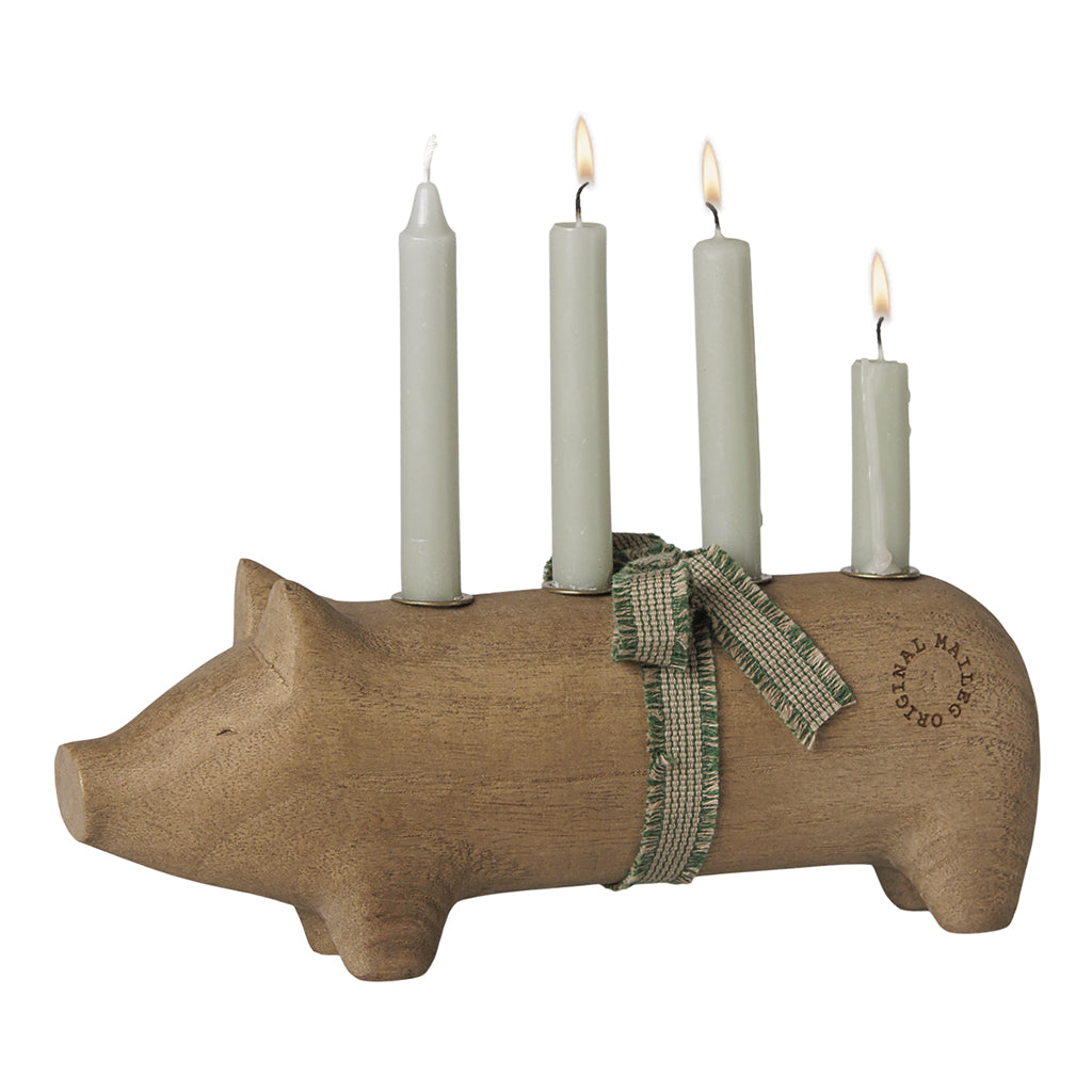 Maileg Advent Candle Holder, Medium, Grey – Natural