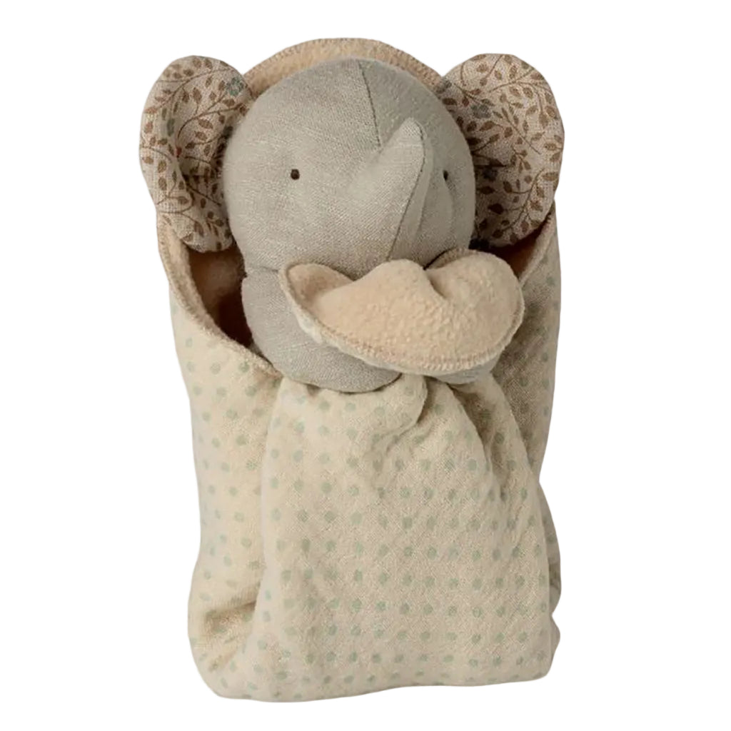 Maileg Lullaby Friends, Elephant Plush, Mini - Gray