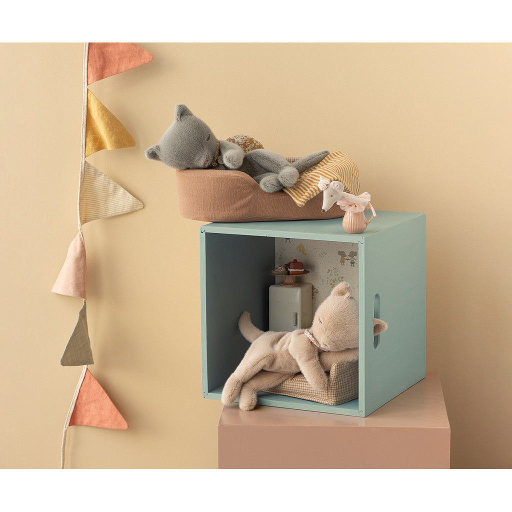Maileg Teddy, Sleeping Kitten, Small - Peach