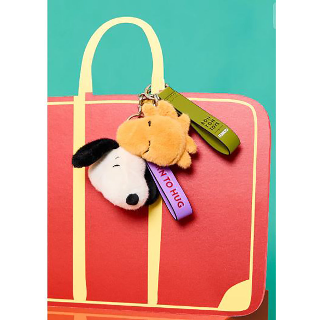 Snoopy Keychain, Fuzzy Cream - 3.1 inches