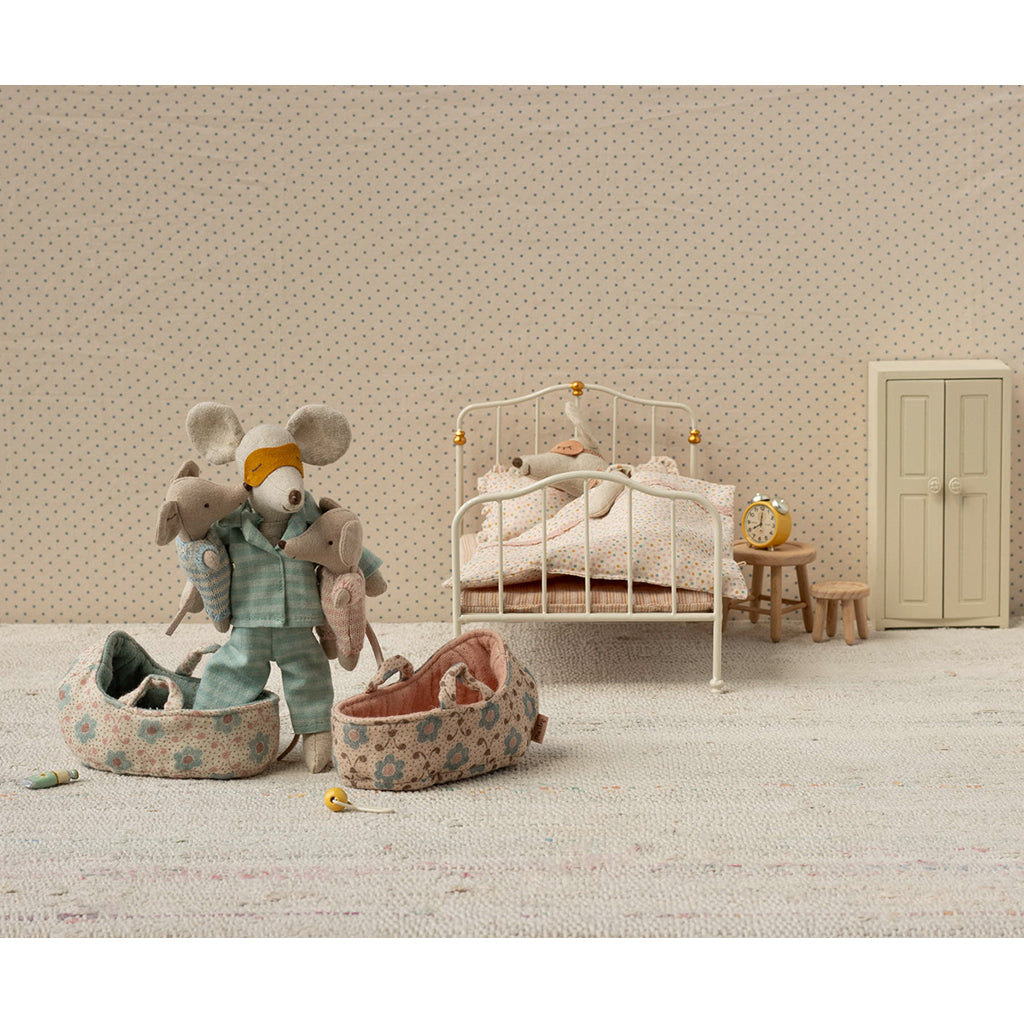 Maileg Baby Mouse in Baby Carrier, Blue