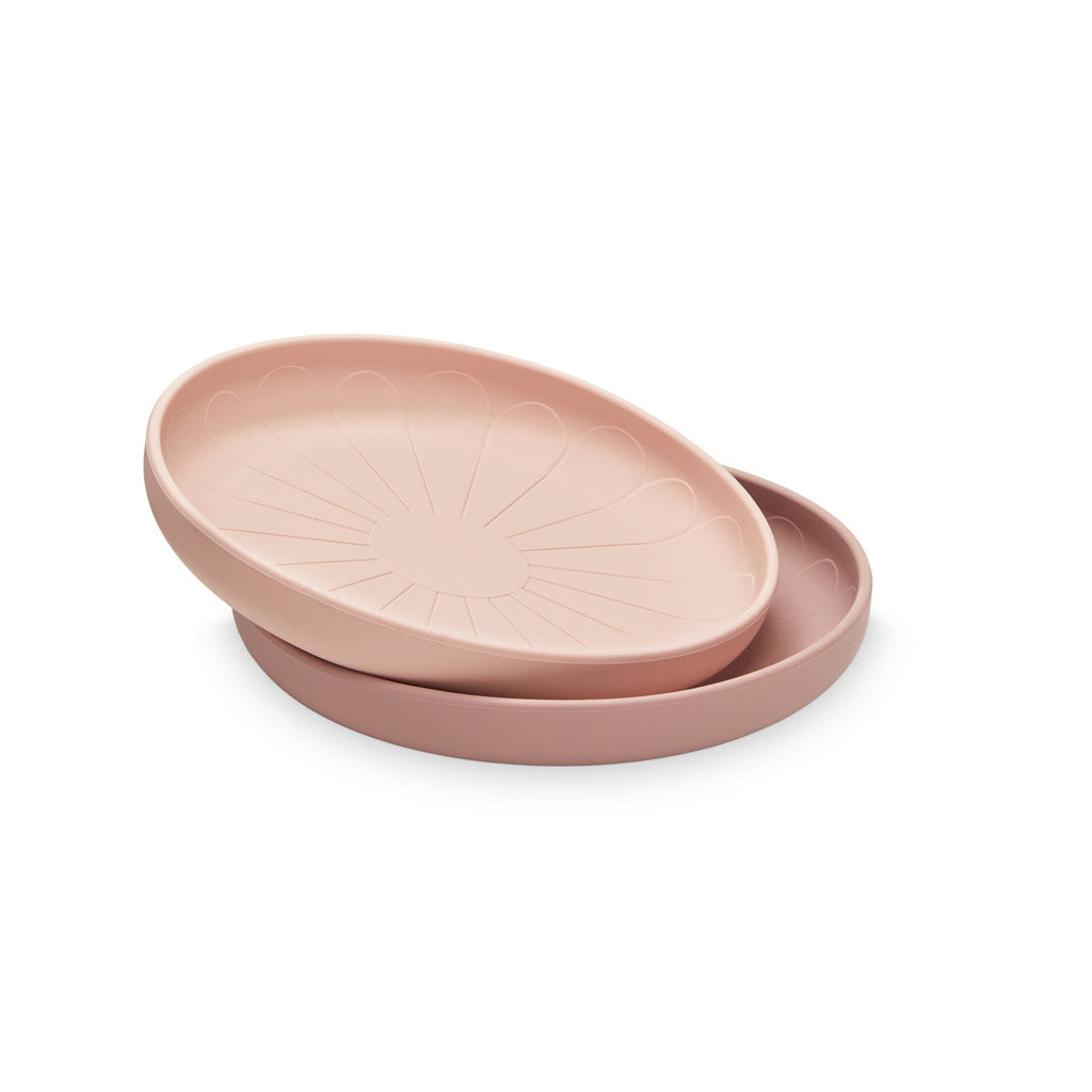 Cam Cam flad tallerken, 2-pak, Flower plates - Rose mix