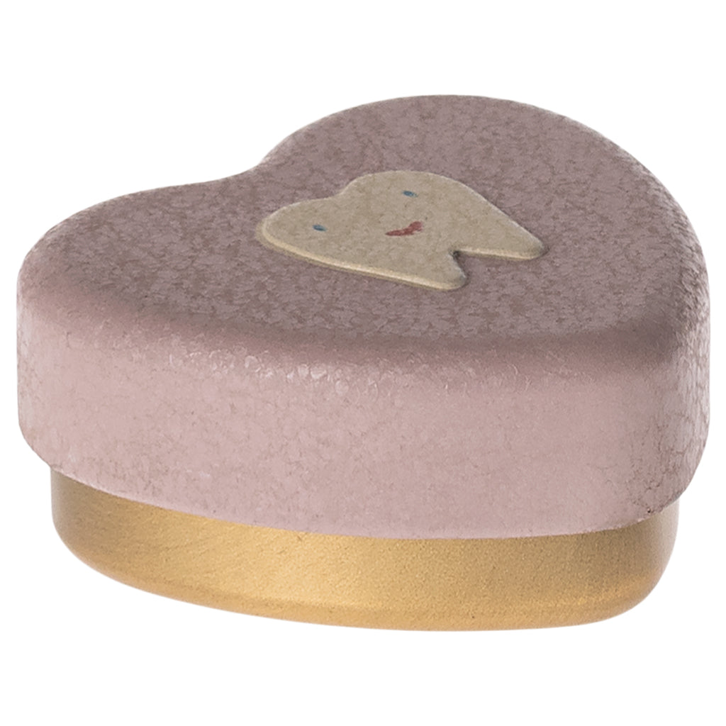 Maileg tin for milk teeth, Small Tooth Box - Heather