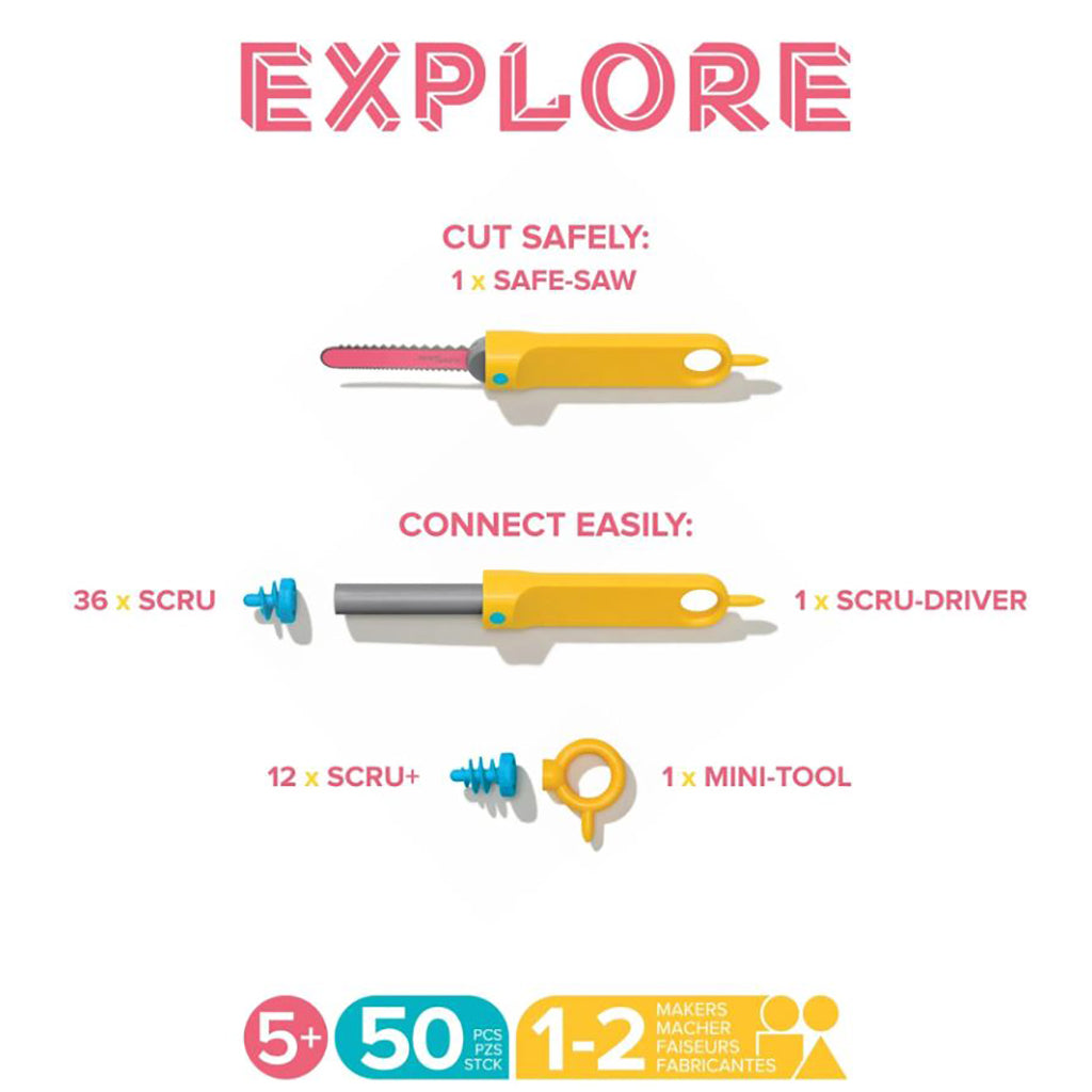 Makedo Explore, Creative Tools and Accessories for DIY Cardboard Projects