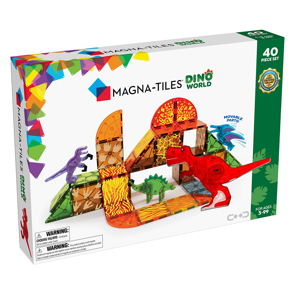 Magna-Tiles Dino World, 40 Pieces