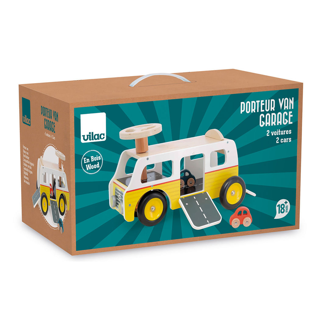 Vilac Ride-On Car, Garage with 2 Cars
