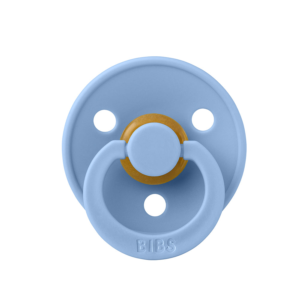 Bibs Pacifier in Natural Rubber, Size 2 – Sky Blue