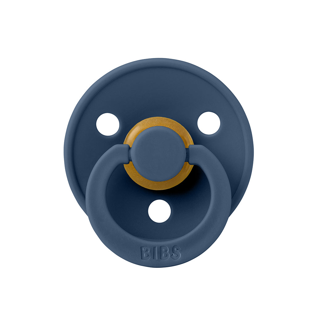 Bibs Natural Rubber Pacifier, Size 2 - Steel Blue