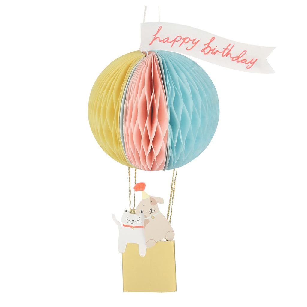 Meri Meri Birthday Card, Pop-Up Hot Air Balloon
