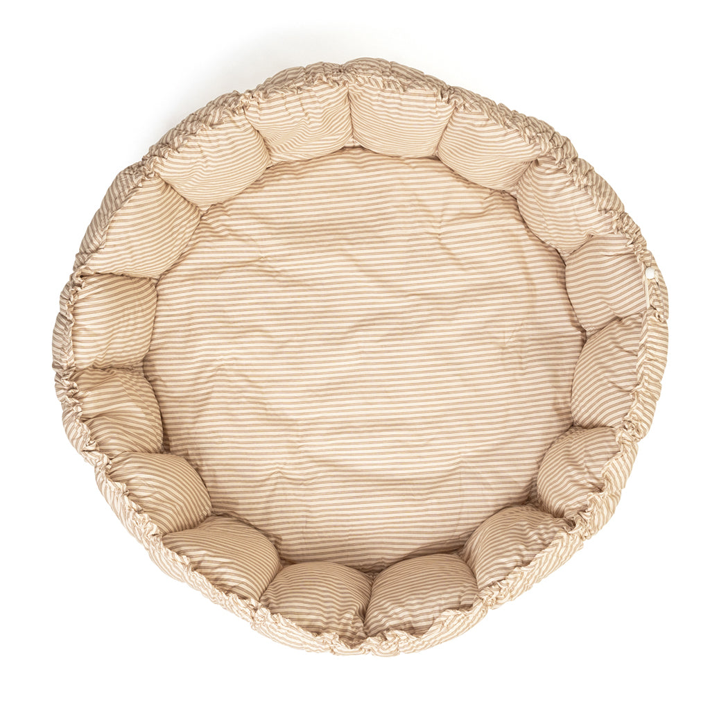 Play&Go Bloom, 3-in-1 Baby Blanket, Organic - Stripes Brown